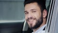 portrait of happy young man driving Royalty Free Stock Photo