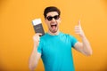 Portrait of a happy young man in sunglasses Royalty Free Stock Photo