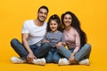 Portrait Of Happy Young Middle Eastern Family Of Three With Little Daughter Royalty Free Stock Photo