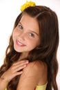 Portrait of a happy young teenage girl close-up Royalty Free Stock Photo