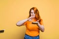 Portrait of a happy young woman, throwing banknotes Royalty Free Stock Photo