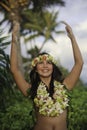 Portrait of a hawaiian hula dancer