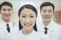 Portrait of Healthcare workers in China, Two Doctors and Nurse Royalty Free Stock Photo