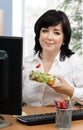 Portrait of healthy eating devotee Royalty Free Stock Photo