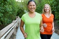 Healthy women exercising and getting fit.