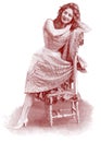 Image from the illustrated Franco-German theater magazine `Das Album`, 1898 Royalty Free Stock Photo
