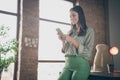 Portrait of her she nice attractive cheerful confident successful lady ceo boss chief financier assistant secretary Royalty Free Stock Photo