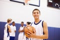 Portrait Of High School Basketball Player Royalty Free Stock Photo