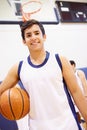 Portrait Of High School Basketball Player Royalty Free Stock Photo