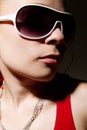 Portrait of hip-hop girl posing in studio Royalty Free Stock Photo