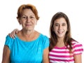 Portrait of an hispanic grandmother and granddaughter Royalty Free Stock Photo