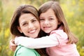 Portrait Hispanic mother and daughter