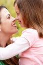 Portrait Hispanic mother and daughter Royalty Free Stock Photo