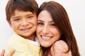 Portrait Of Hispanic Mother And Son Royalty Free Stock Photo