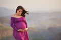 Portrait of hispanic pregnant woman Royalty Free Stock Photo