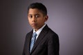 Portrait of Hispanic Young Boy Looking Confidently Straight to the Camera Royalty Free Stock Photo