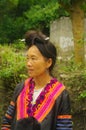 Portrait of a Hmong woman in the area of Lai Chau Royalty Free Stock Photo