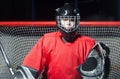 Portrait of hockey goalkeeper