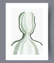 Portrait human faceless face wall art print