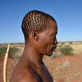 Portrait hunter Bushman, Namibia