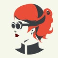 Portrait ial illustration of a stylish woman Royalty Free Stock Photo