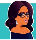 July 5, Oprah Winfrey Vector Editorial Caricature Illustration