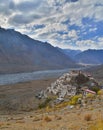 A portrait image of the Key Monastery,a Tibetan Buddhist monastery Royalty Free Stock Photo