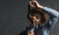 Portrait image of a little boy with a wrist watch