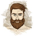 Portrait of imposing man with beard Royalty Free Stock Photo