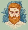 Portrait of imposing man with beard