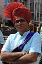 Portrait of Indian Jain community man in traditional head dress or turban