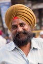 Portrait of indian man during Guru Nanak Gurpurab celebration in