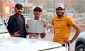 Portrait of indian men in small town of Bikaner