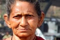 Portrait of Indian poor senior or old woman