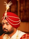 Portrait of Indian Punjabi groom ready for marriage. Royalty Free Stock Photo