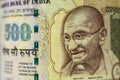 Portrait on indian Rupee bill Royalty Free Stock Photo