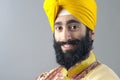 Portrait of Indian sikh man with bushy beard Royalty Free Stock Photo