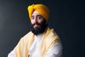 Portrait of Indian sikh man with bushy beard Royalty Free Stock Photo