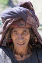 Portrait Indian woman. Srinagar, Kashmir, India. Close up