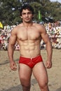 Portrait of an indian wrestler Royalty Free Stock Photo