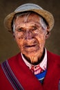 Portrait of indigenous old man from Guaranda