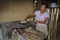 Portrait of indoor cooking Guatemalan woman