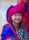 Portrait of Intha tribe woman in Myanmar