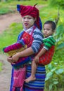 Portrait of Intha tribe woman in Myanmar