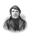 Portrait of Irish politician Daniel OÃ¢â¬â¢Connell, an active supporter of Catholic emancipation in the old book The Essays in Newest