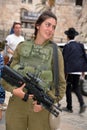 Portrait of Israel Defense Forces woman Royalty Free Stock Photo