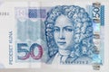 Portrait of Ivan Gundulic on 50 HRK Croatian kuna banknote.