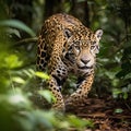 Portrait of Jaguar (Panthera onca) in the jungle