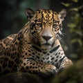 Portrait of a jaguar (Panthera onca)