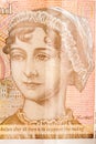 Portrait of Jane Austen on ten pound sterling note